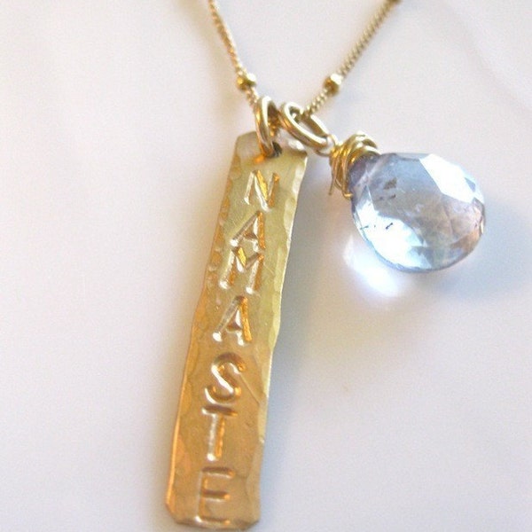 Gold Namaste Necklace - "Divine Greetings"