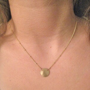 Gold Disc Necklace Powerful Beyond Measure image 4