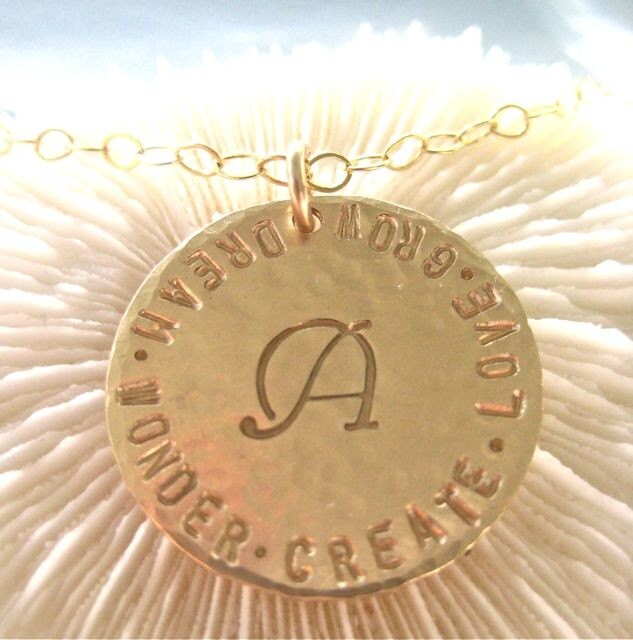 Personalized Gold Pendant Gold Initial Value on Etsy