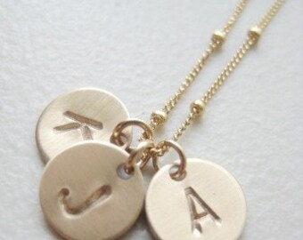 Pretty Gold Initials - with 3 discs