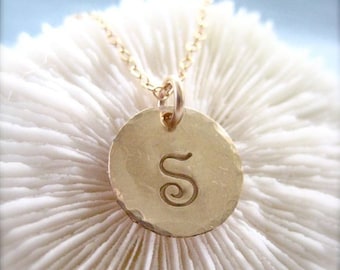 Dainty Gold Charm Personalized Necklace - "Initial Impression" - with one charm