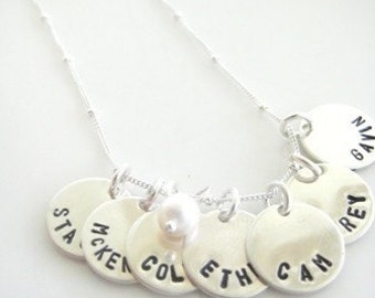 Pretty Little Names in Sterling Silver - PARTY OF SEVEN