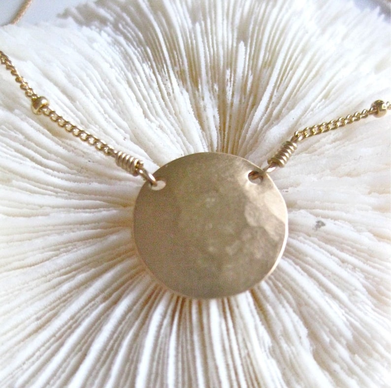 Gold Disc Necklace Powerful Beyond Measure image 2