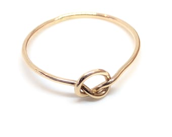 Handmade Knot Ring - Cute, Simple Jewelry, 14k Gold Filled/ Sterling Silver