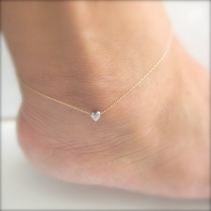 Tiny Heart Anklet - A Little Love - Ankle Bracelet version