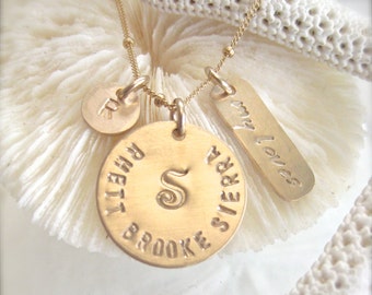 Mother / Grandmother Necklace Hand Stamped and Personalized