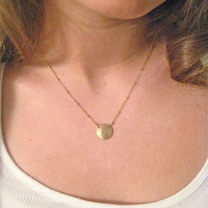 Gold Disc Necklace Powerful Beyond Measure image 1