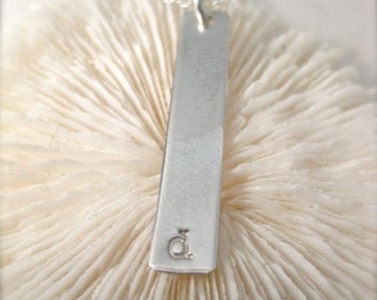 The Long Bar Initial in Sterling Silver