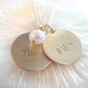 Personalized Initials Necklace / &quot;Monogrammed Love&quot; in GOLD