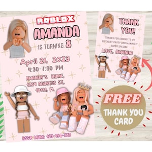 Roblox Birthday Invitation | Roblox Invitation | Roblox Game Party | Kids Roblox Invite | Printable Editable Template Canva Instant Download
