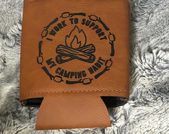 Motyw kempingowy Puszka Coozie- grawerowana