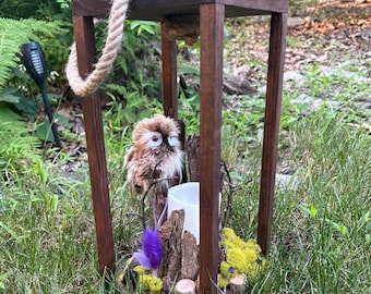 Wood Lantern with top handle
