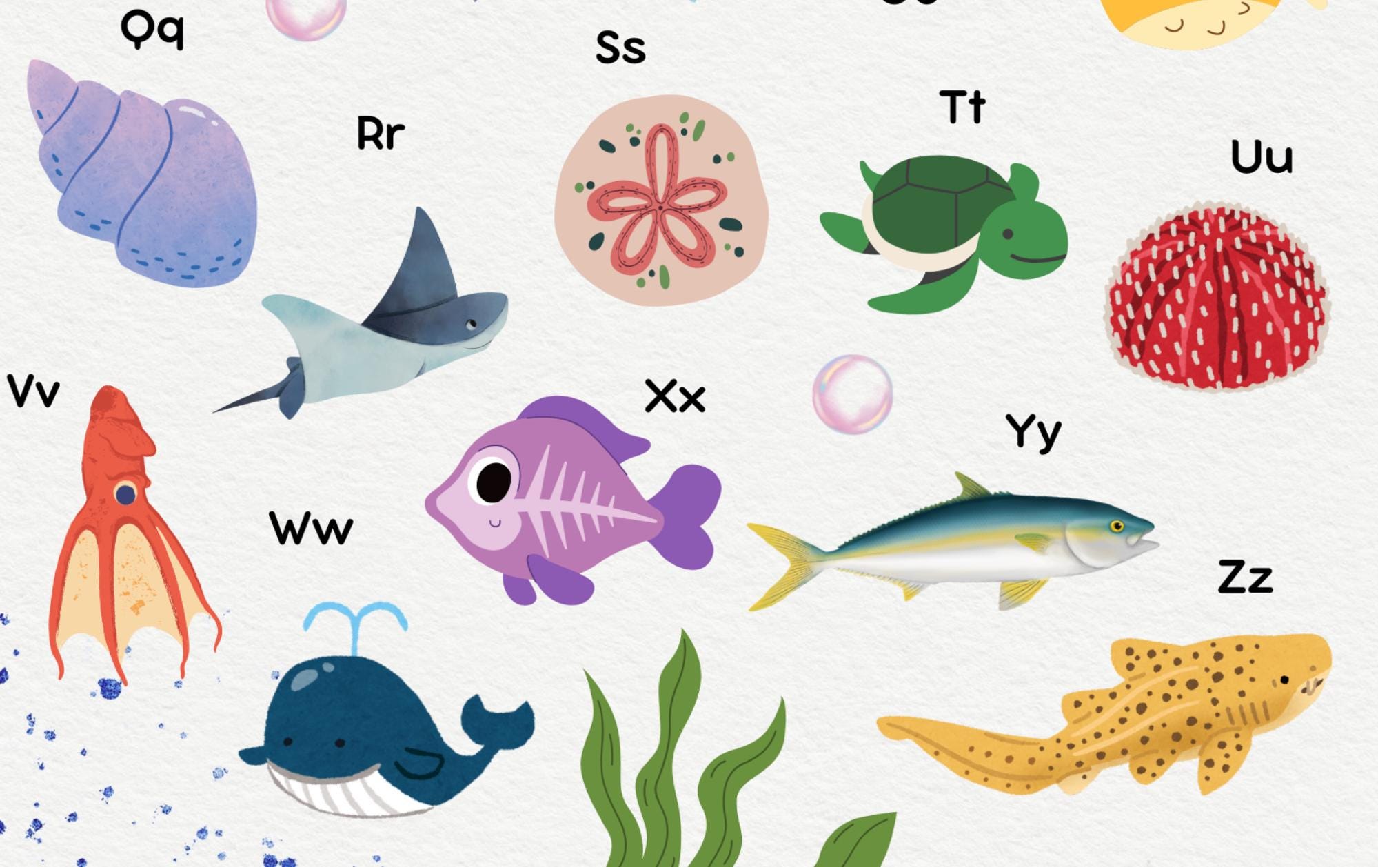 Ocean Alphabet Poster Printable - Etsy