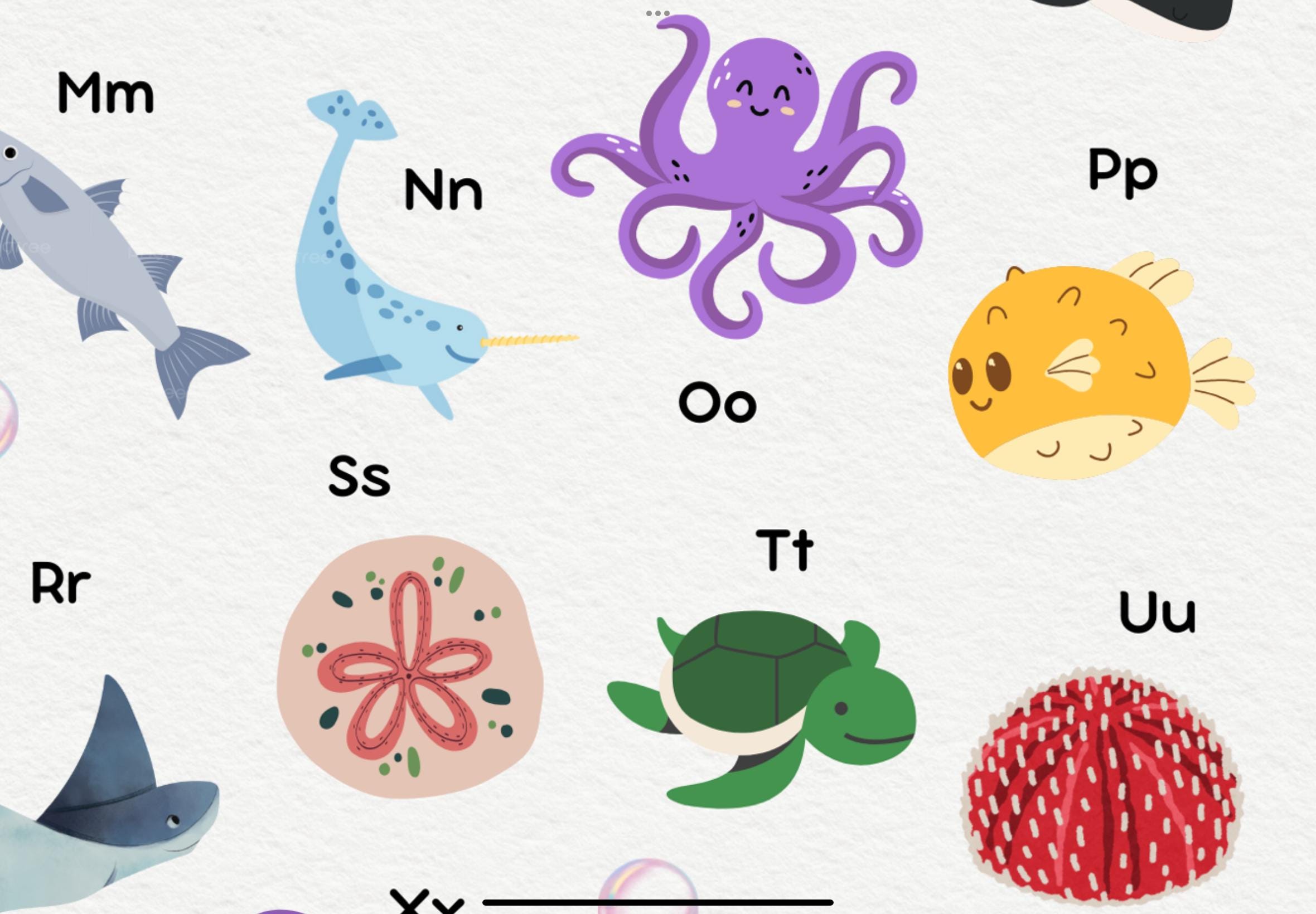 Ocean Alphabet Poster Printable - Etsy