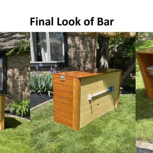 PDF Download, Portable Bar, DIY bar, Bar Plans, Folding Bar, Tiki Bar