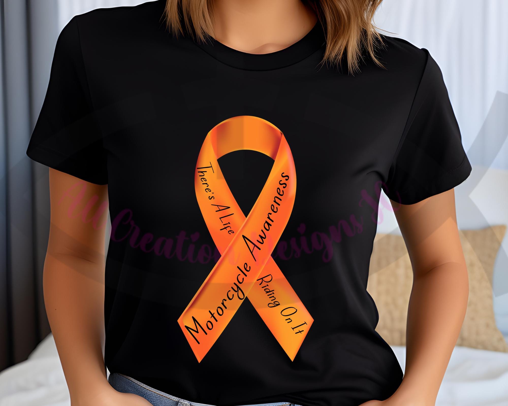 2 Motorcycle Awareness Ribbons PNG Image Sublimation Graphic Design ...