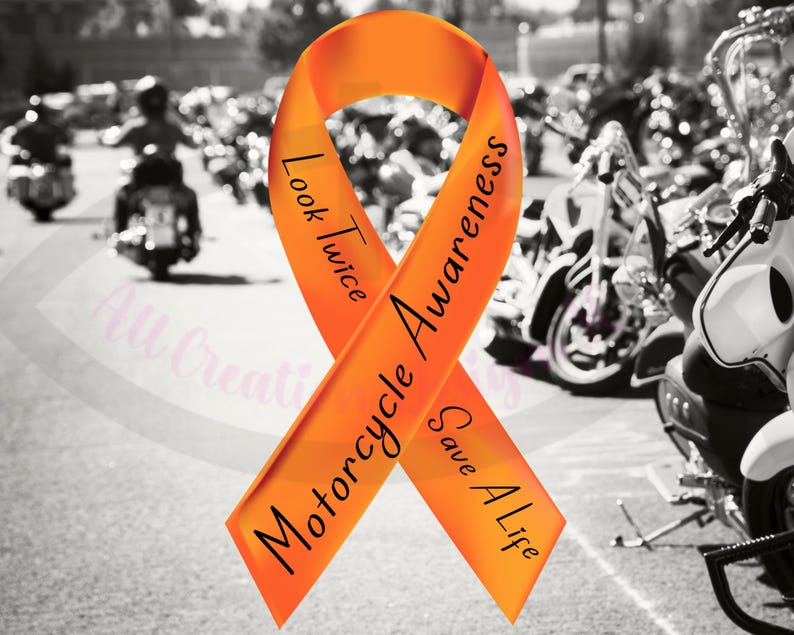 2 Motorcycle Awareness Ribbons PNG Image Sublimation Graphic Design ...