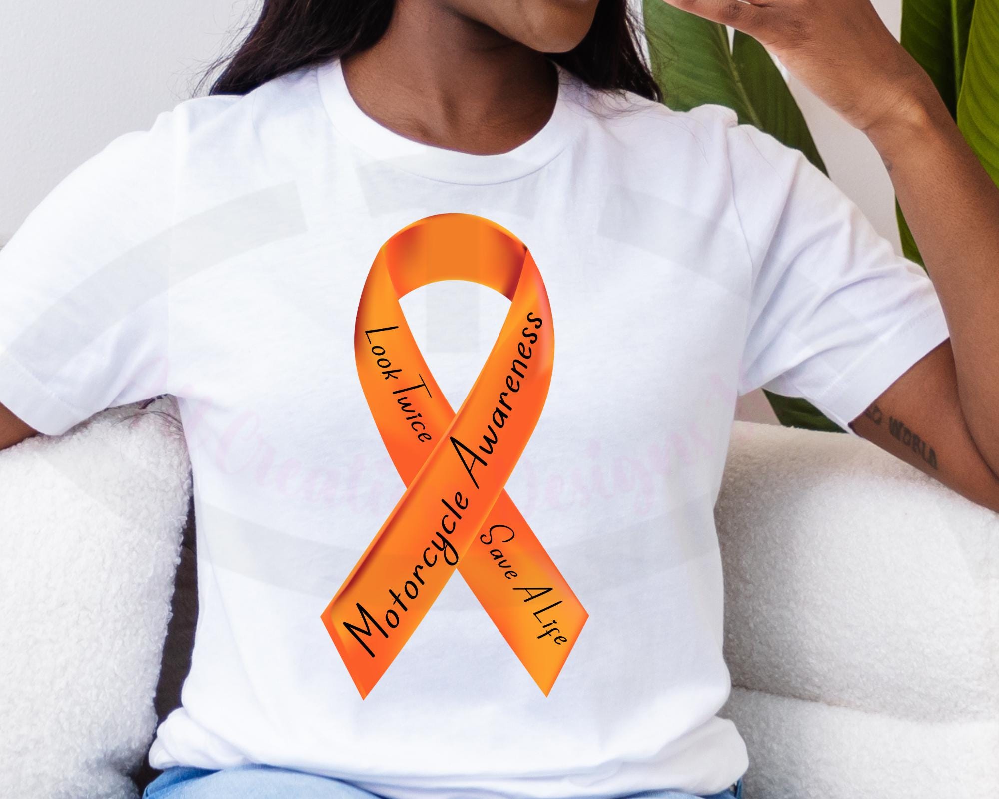 2 Motorcycle Awareness Ribbons PNG Image Sublimation Graphic Design ...