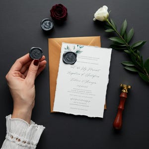 Adesivos de selo de cera com iniciais personalizadas