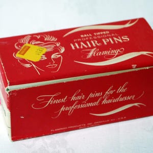 Lot of Flamingo Bob Pins Hair Ball Tipped Salon Set Professional Mid Century Vtg Lot of Flamingo Bob Pins Hair Ball Tipped Salon Set  main image 4