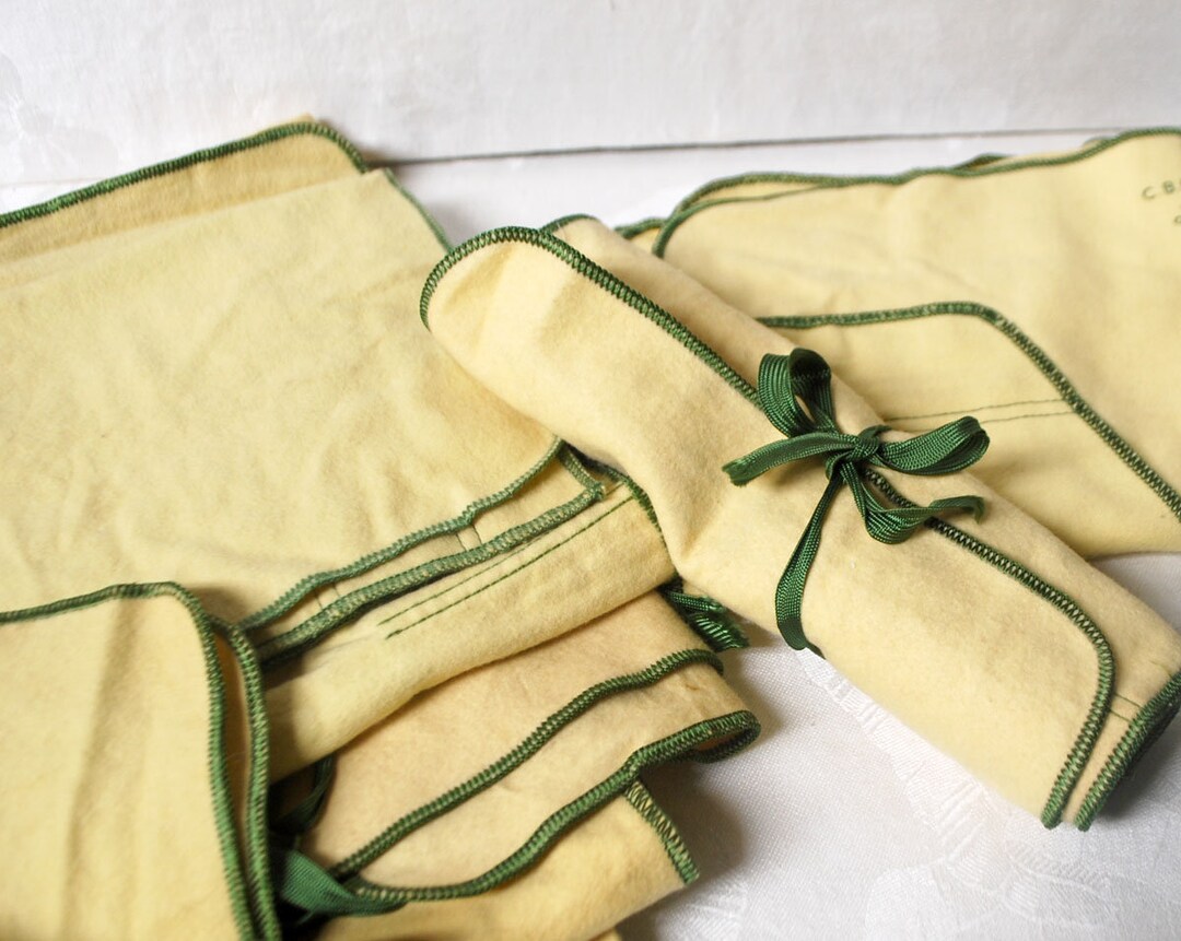 LOT 7pc Pacific Cloth Anti Tarnish Flatware Storage Rolls Holds 54