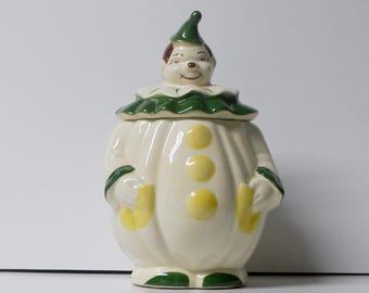 Vintage Ceramic Clown Cookie jar, San Jose Potteries