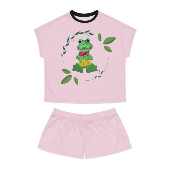 Frog Lady Pajama Set Short Pajamas for Women Cute Sleepwear Loungewear Set Fun Frog Design Frog Lover Gift Etsy UK