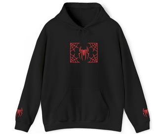 Embroidered Spider Hoodie | Hooded Sweatshirt