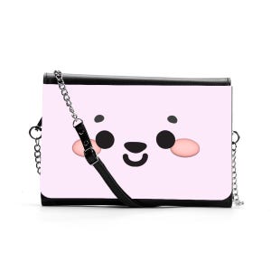 Bolso multifuncional para mujer con cara kawaii: bolso de hombro de piel sintética / Bonito y versátil