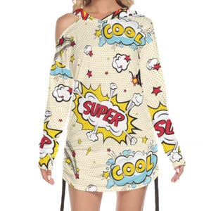 comic book bodycon dress Pop Art Dress for Women Comic Book Explosion Design Style Women's Fitted Bodycon Perfect for Cocktail, Party, Birthday and Festival