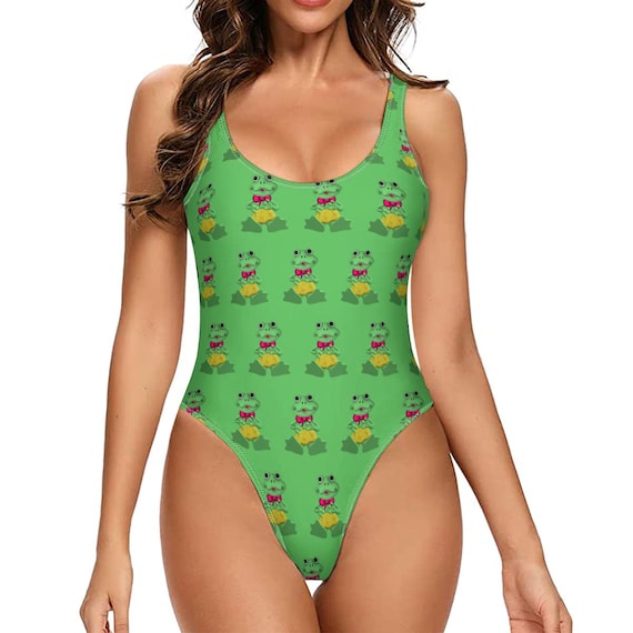 Froggy Splash One-piece Swimsuit – Women's U-back Swimwear