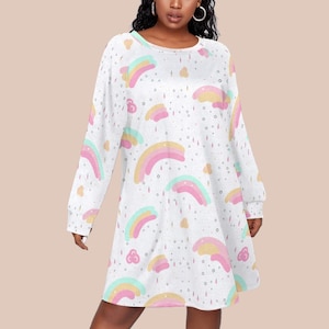 Plus Size Pastel Rainbow Dress - Etsy