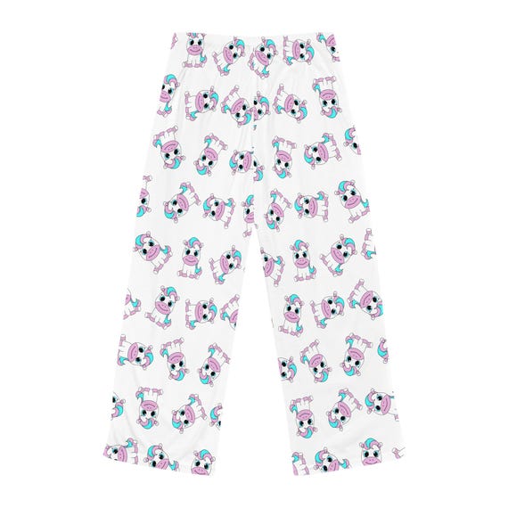 Kawaii Ponies Pajama Pants, Cute Horse Lounge Bottoms, Comfy Kawaii Ponies Pajama Pants, Cute Horse Lounge Bottoms, Comfy