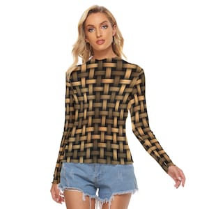 Camiseta Mirage Mesh - Manga comprida leve e sexy para um estilo moderno