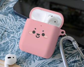 Kawaii Face AirPods Case, Protective TPU Cover