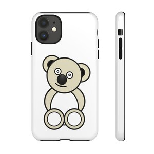 Cute Bear Phone Cases, Protective Cover, Strong iPhone Accessories, Adorable Animal Design, Gift for Tech Lover