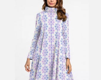 winter wonderland christmas party dresses Winter Wonderland Long Sleeve Dress: Christmas Party Outfit