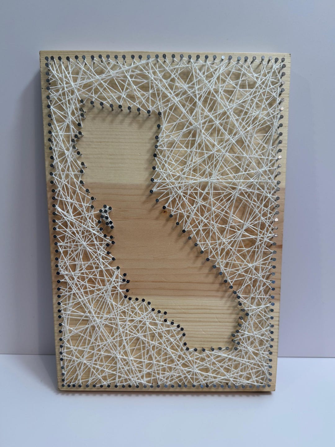 California String Art: Rustic Handmade Wood State Silhouette - Etsy
