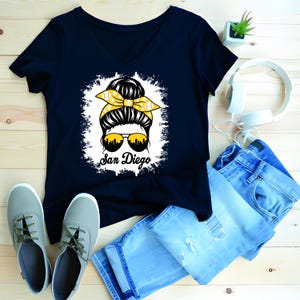 San Diego Baseball City Skyline PNG Messy Bun PNG / | Instant download
