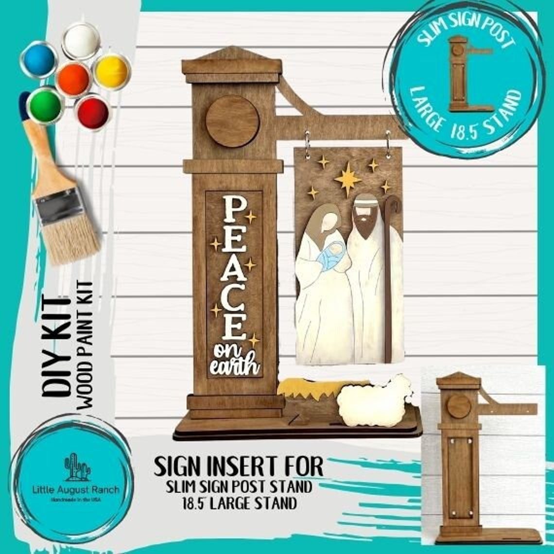 Nativity Posts Nativity Add-on for Slim Sign Post Holder DIY Wood Blanks for Crafting ...