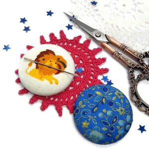 Leo Nadel Minder-Zodiac Nadel Minder-Reversible Needleminder-Magnetic Needle Minder-Cross Stich-Stickerei-Nähen-Needlepoint-Astrologie