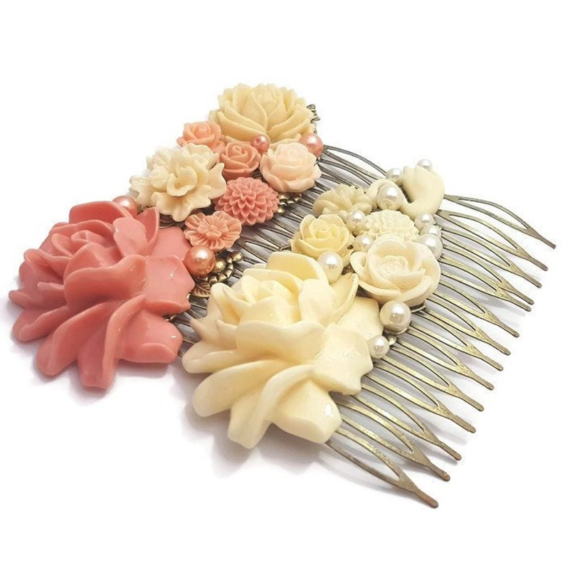 Blue Rose Comb-Wedding Fascinator-Fashion Hair Comb-Floral Accessory-Bridesmaid Hair-Wedding Accessory-Flower Hair Comb-Wedding Bobby Pins image 5