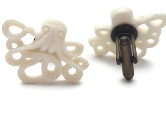 Octopus Cuff Links-Cephalopod Cuff LInks-Wedding Cuff links-Groomsmen Gifts-Mermaid Wedding-Offbeat Wedding-Bridal Party-Nautical Wedding