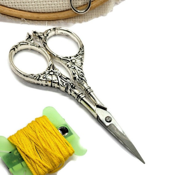 Silver Embroidery Scissors Cross Stitch Sewing Needlepoint