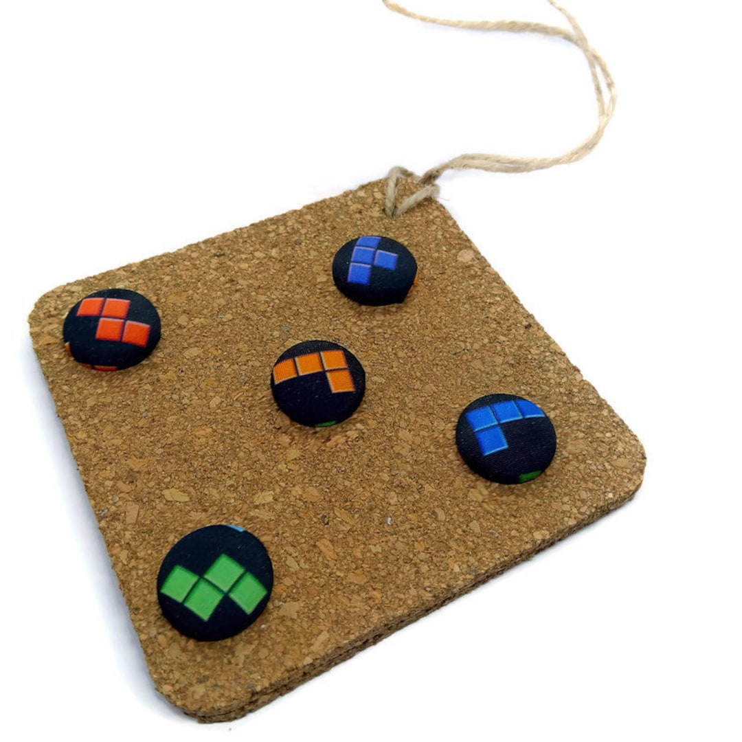 Brick Game Push Pin Set-office Accessory-gamer Office-cork Board ...