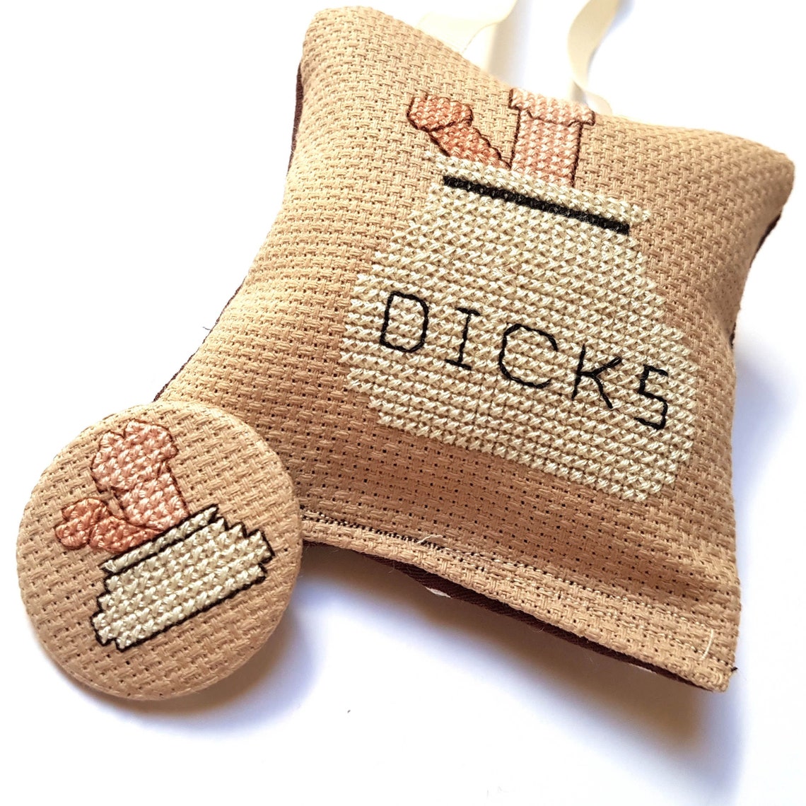 Happy Penis Pin-Adult Badge-Cross Stitch Accessory-Gag | Etsy