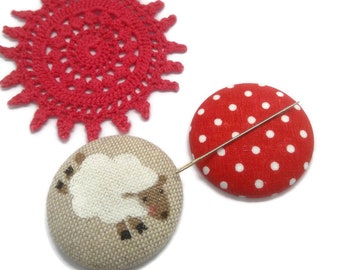 Lamb Sheep Needle Minder Vintage Needleminder Midcentury Style Cross Stitch Needlepoint Embroidery Quilting Arts and Crafts Handmade Supply