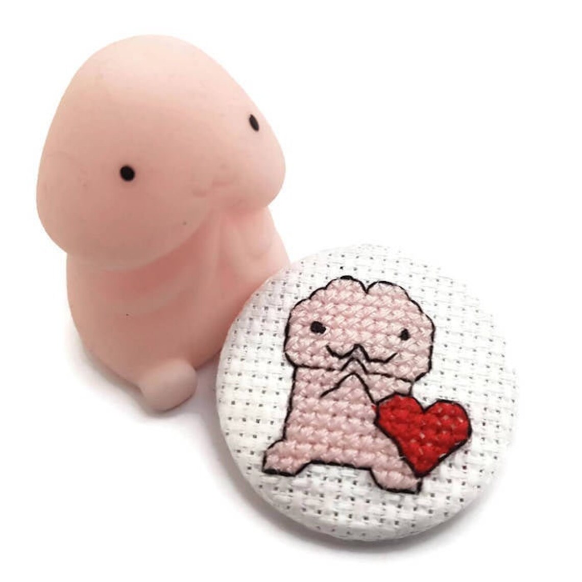 Happy Penis Pin-adult Badge-cross Stitch Accessory-gag - Etsy