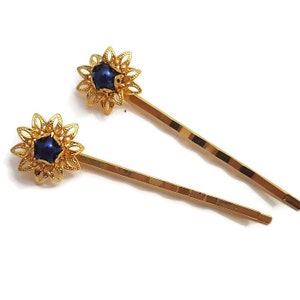 Navy Blau Perle Haar Pins-Perle Bobby Pins-Perle Haarspangen-Hochzeit Haar Pins-Braut Party Geschenke-Brautjungfer Geschenke-Braut Schleier-Accessoire