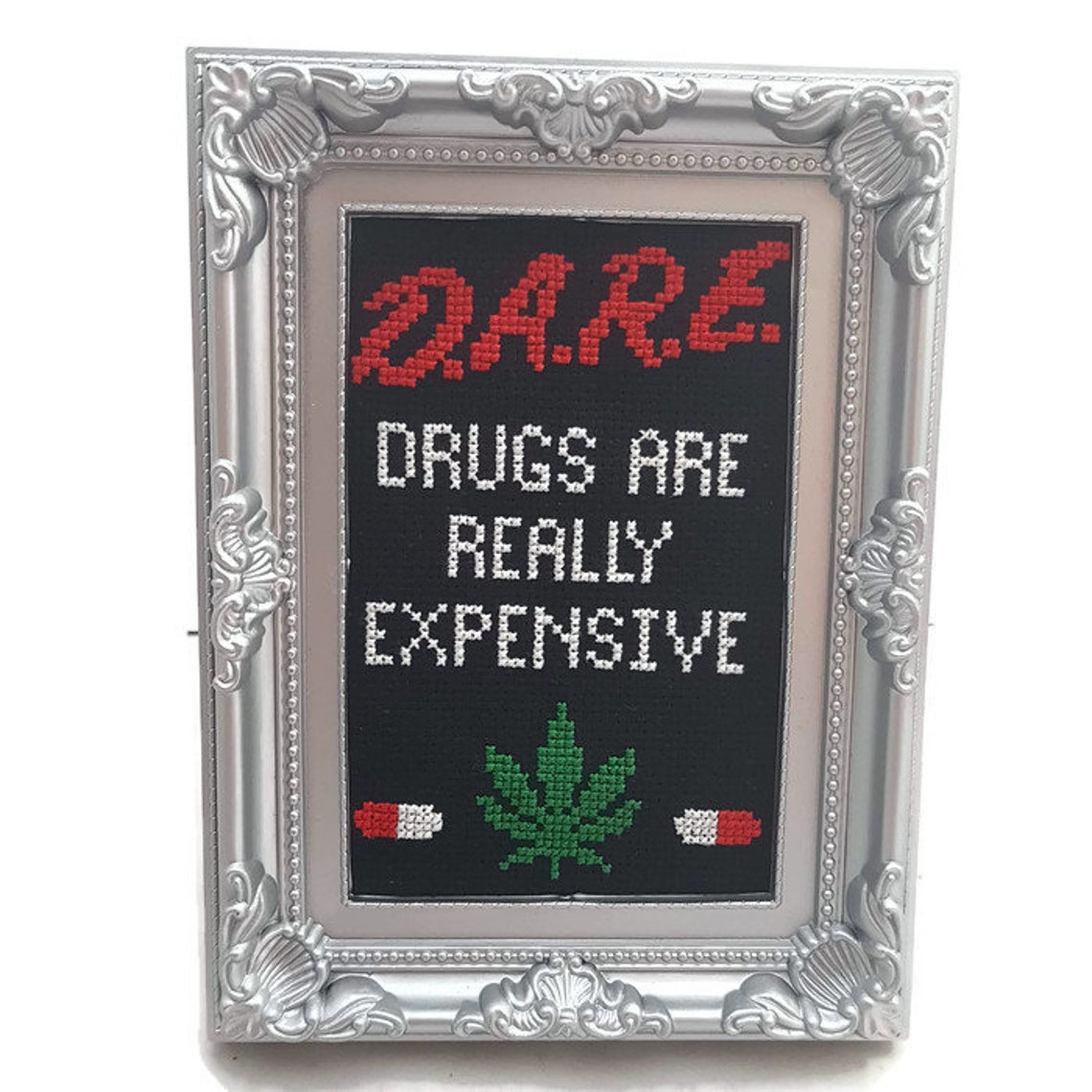 Dare Cross StitchDrugs Cross StitchDare Wall ArtGag Etsy